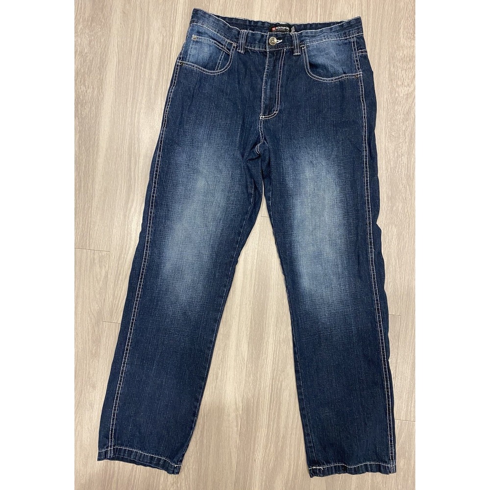 Southpole Jeans VTG Men 32x34 Blue Denim Baggy‎ Hip Hop Skater RN 82628 Y2K